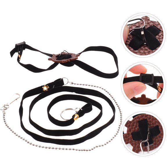 LOLIPPYY Outdoor Turtle Leash Turtle Harness Rope Black 1Pack for Turtles