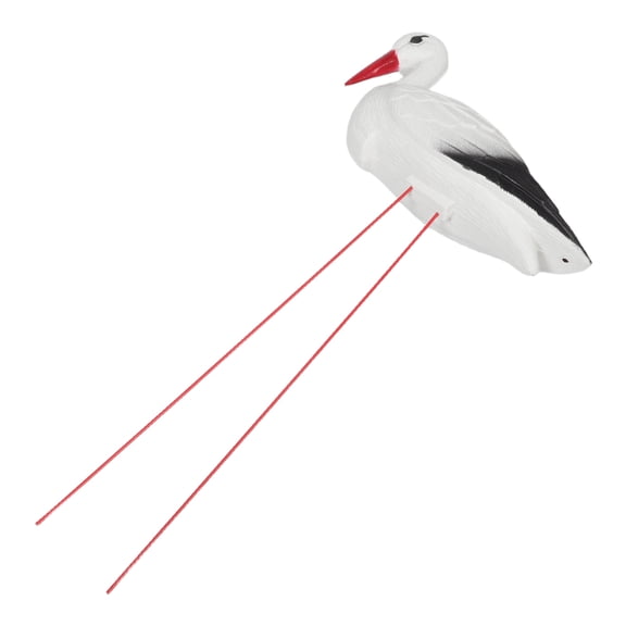 LOLIPPYY Outdoor White Crane Garden Statue Featuring Detachable Legs and Durable Weatherproof Design