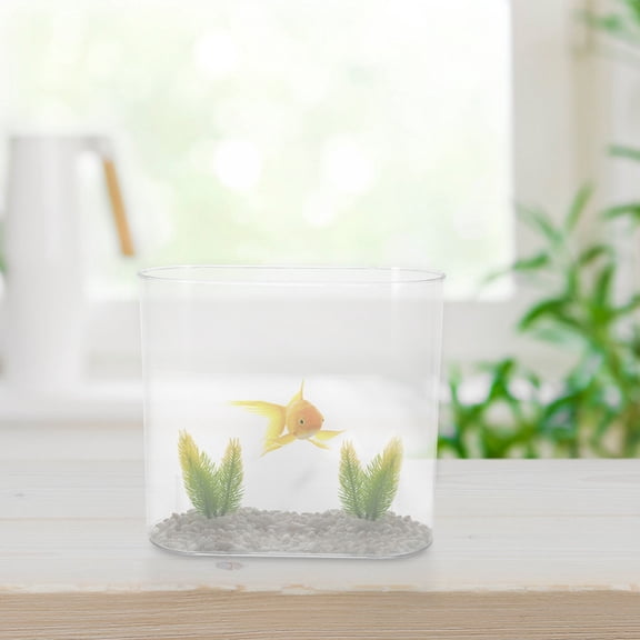 LOLIPPYY Oval Plastic Fish Tank for Outdoor Durable and Break-Resistant