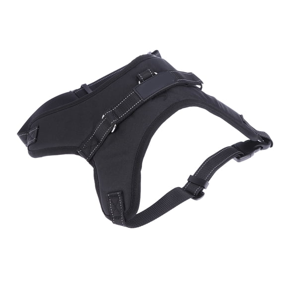 LOLIPPYY Oxford Cloth Large Dog Harness Black Comfortable Walking Control Saddle Style