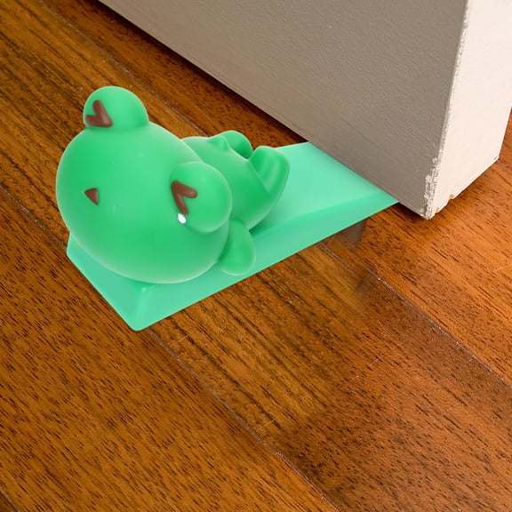 LOLIPPYY PVC Door Stopper Wedge Green Mute Anti Collision Door Stop Block for Bedroom Use