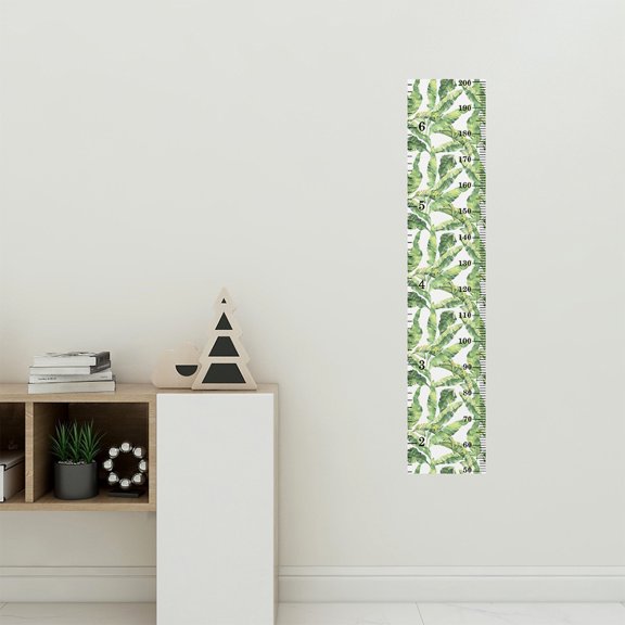 LOLIPPYY Green PVC Wall Sticker Height Chart with Tear-Resistant Scale for Measuring Kids' Growth
