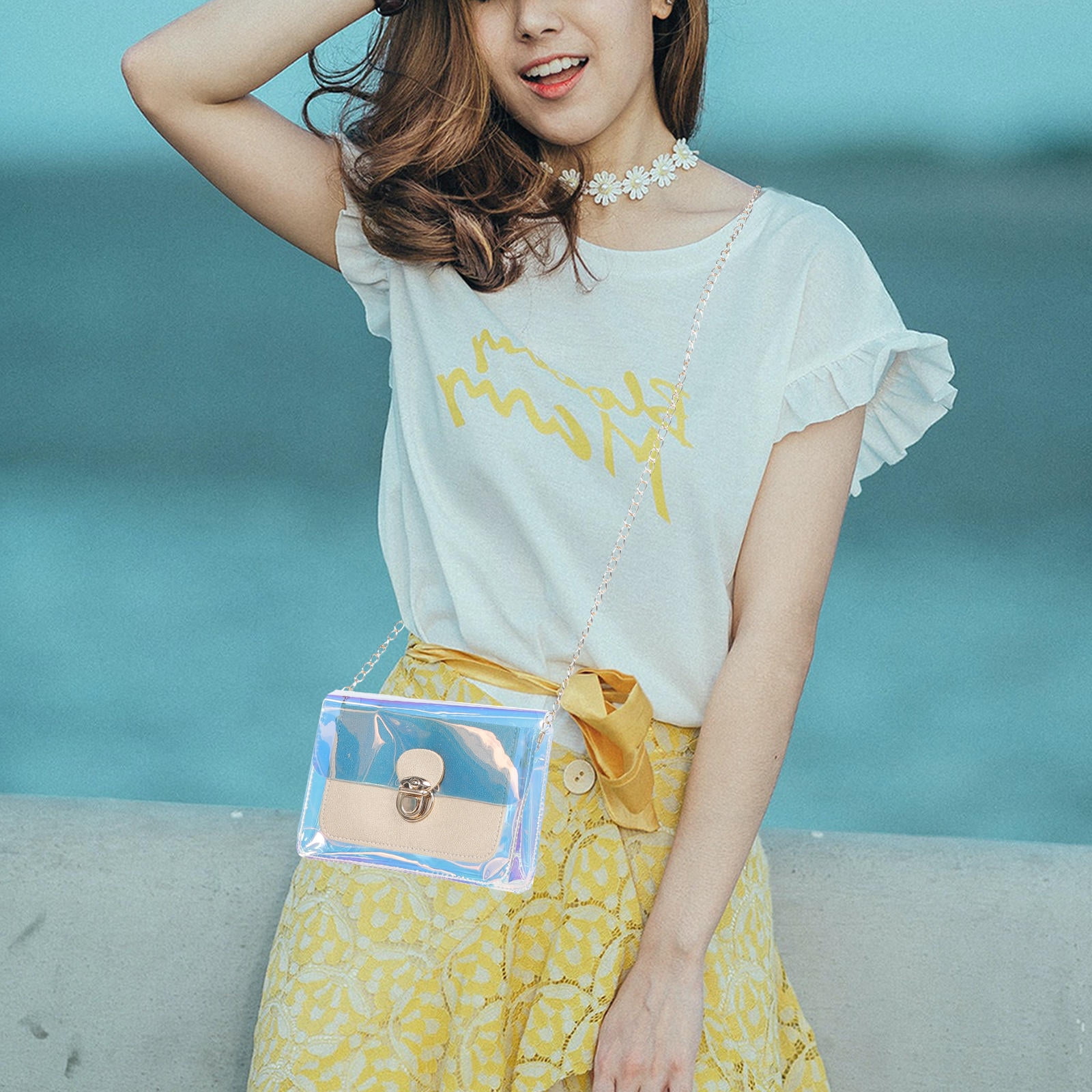 LOLIPPYY Transparent PVC Mini Jelly Shoulder Bag, Fashionable Crossbody ...