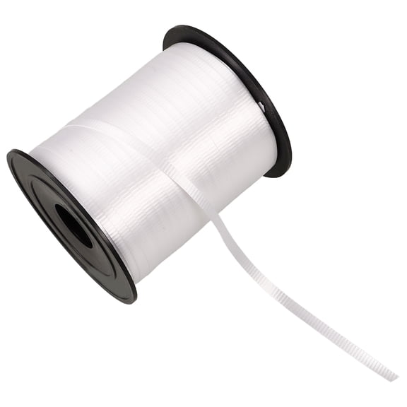 LOLIPPYY PVC White Curling Ribbon for Balloon String and Versatile Packaging Decoration with Shiny Surface
