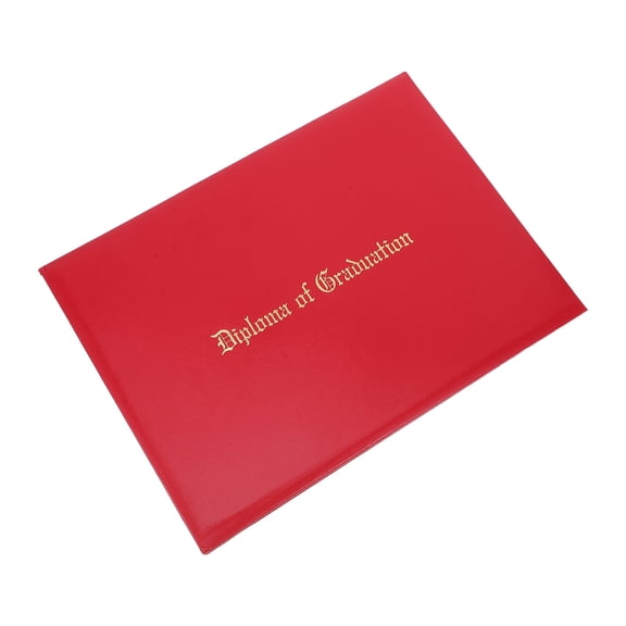 LOLIPPYY Padded Red Leatherette Certificate Folder for Graduation Diplomas and Award Documents