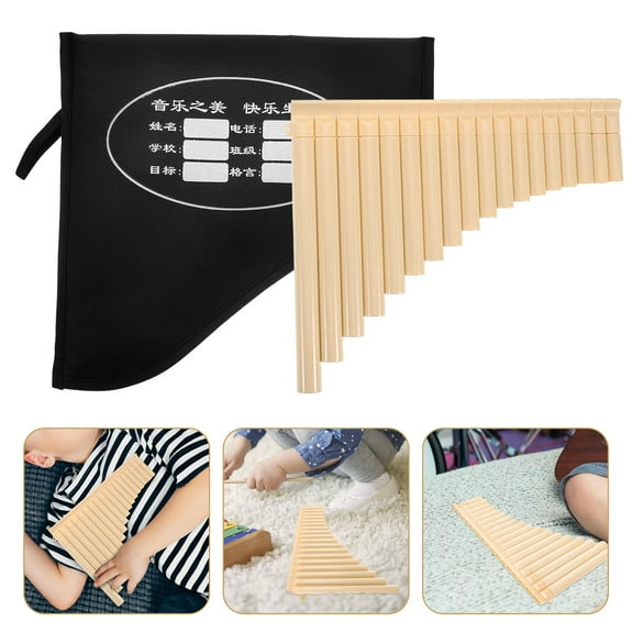 LOLIPPYY Pan Flute 18 Pipes Pan In Abs Plastic Ivory For Music Production 1Pack