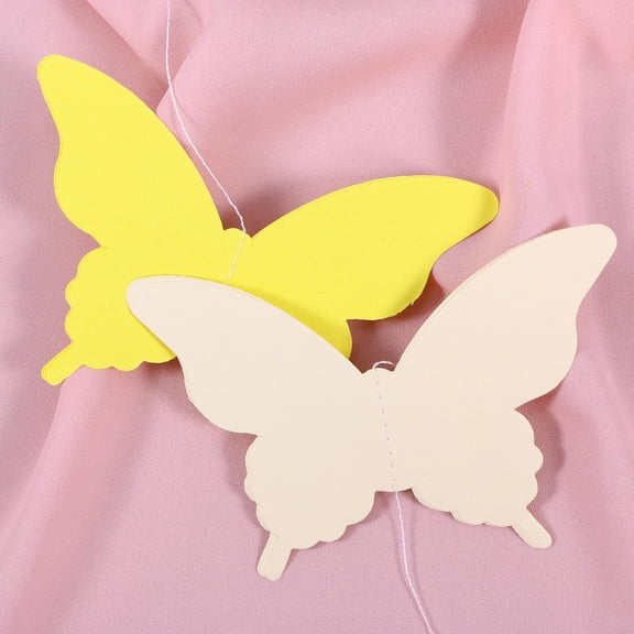 LOLIPPYY Paper Butterfly Garland Banner in Yellow for Weddings and Party Decoration Use