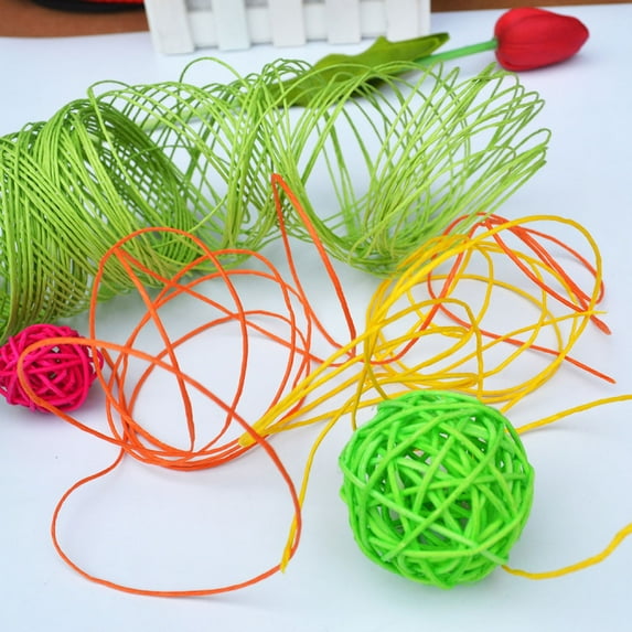 LOLIPPYY Paper Raffia Ribbon 20000x0.08x0.08 In Dark Green 2 Rolls For Witches And Christmas Angels
