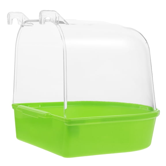 LOLIPPYY Parakeet Bath for Cage Made of ABS Material with Dual Function Bird Bath and Water Dispenser