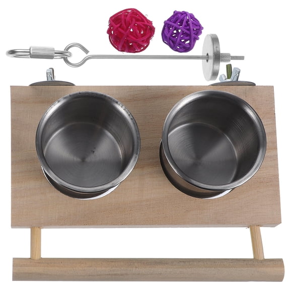 LOLIPPYY Parrot Fruit Feeding Pot Bird Cage Mount for Pet Birds 1 Set