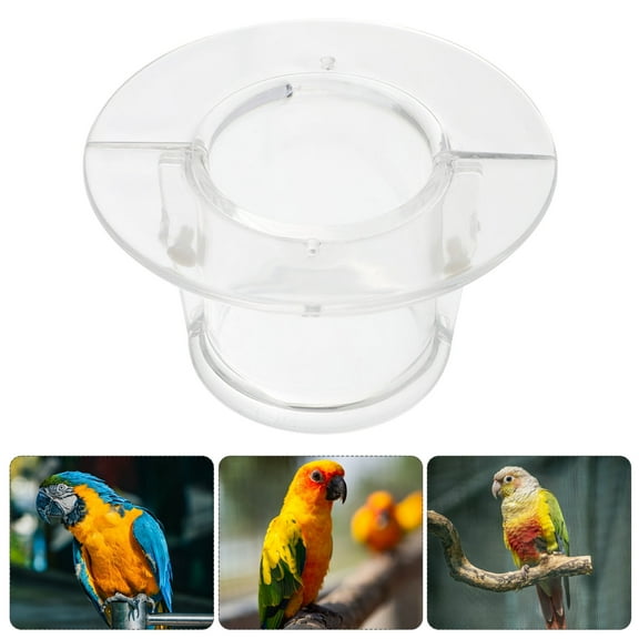LOLIPPYY Parrots Neck Collar Anti-bite Transparent for Plucking Prevention 1Set