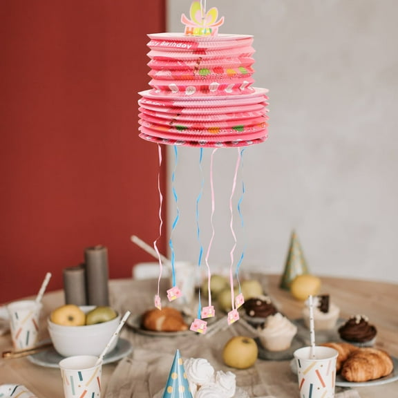 LOLIPPYY Party Favor Pinata Paper Pink for Fun Activity 1Set