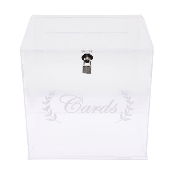 LOLIPPYY Transparent Acrylic Message Card Box Suitable for Wedding and Birthday Party Use
