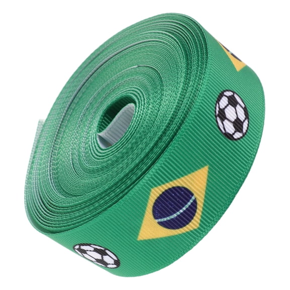 LOLIPPYY Patriotic Football Ribbon Roll for Craft Supplies and Cheerleading Bows with National Flag Colors