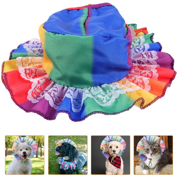 LOLIPPYY Pattern Dog Decorative Hat with Adjustable Straps Breathable Tc Material for Outdoor Wear