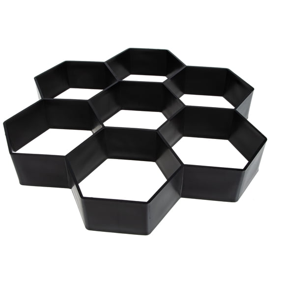LOLIPPYY Paving Moulds Garden Paving Mold Black Plastic Path Maker for Lawns 1Pcs