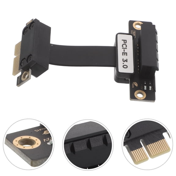 LOLIPPYY Black PCI-E Riser Cable Flexible Extension Data Transfer and Enhanced Gaming Performance