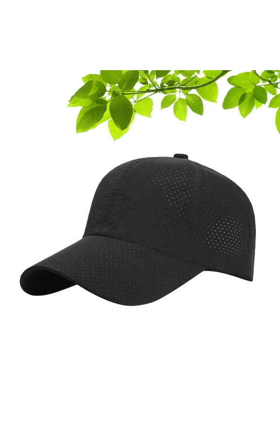 Peak Caps Black Solid Color Outdoor Hat with Comfortable