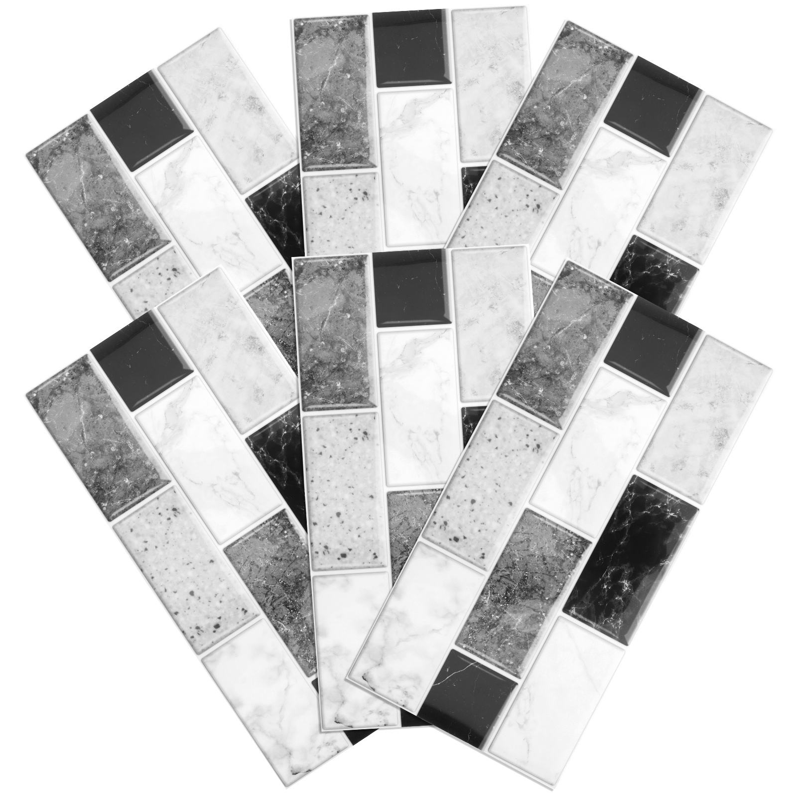 LOLIPPYY Peel and Stick Bathroom Backsplash Tile Self Adhesive PVC Wall ...