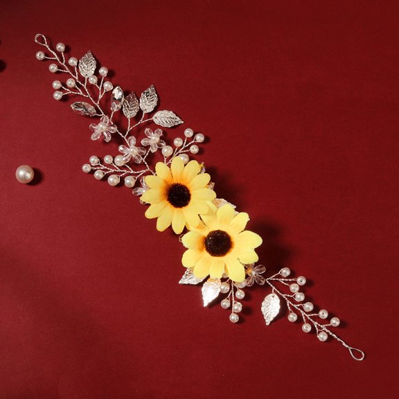 LOLIPPYY Performance Hairband Silver Sunflower Headdress for Party Decoration with Firm Fit and Elegant Workmanship