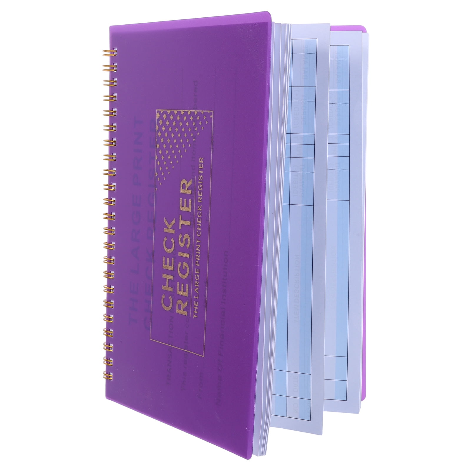 LOLIPPYY Personal Checkbook Register Notebook in Purple with Portable ...