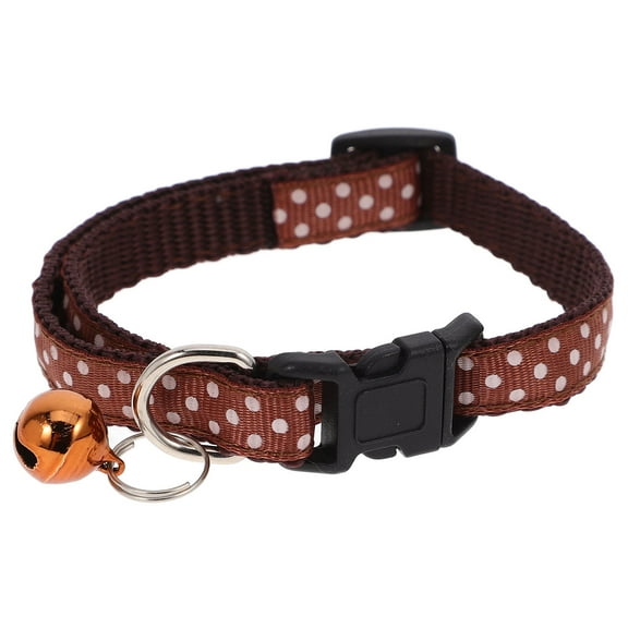 LOLIPPYY Pet Bell Collar Coffee Color Design Lightweight Comfortable Durable