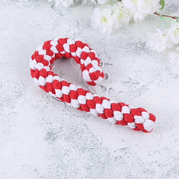 LOLIPPYY Pet Chew Weaving Rope Toys for Dogs Natural Cotton String Teething Molar Cleaning 1.5ft