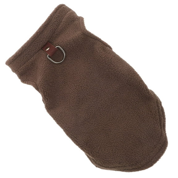 LOLIPPYY Fleece Dog Vest in Coffee Color for Outdoor Activities, 1 Pack