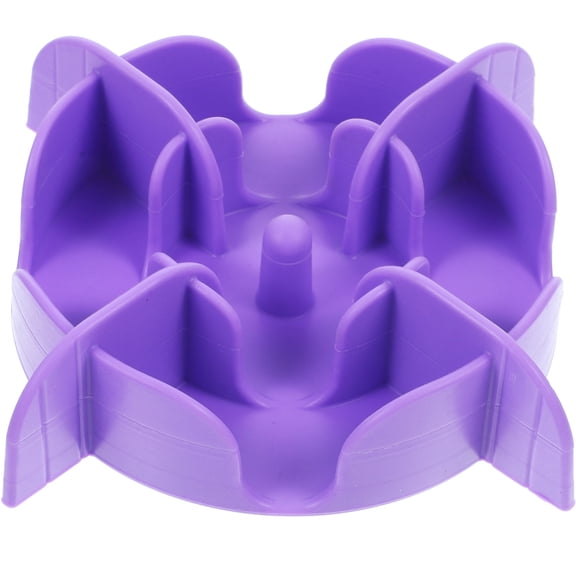 LOLIPPYY Pet Food Slow Feeder Insert Made of Flexible Silicone Violet Color with Suction Cup