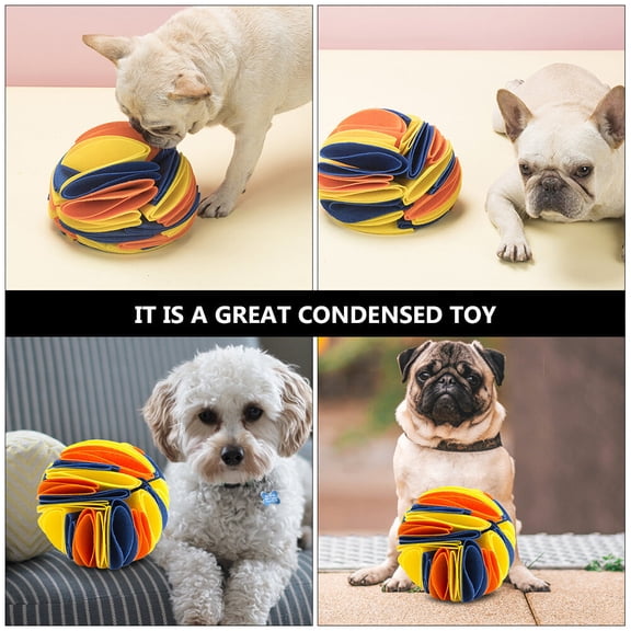 LOLIPPYY Pet Nosework Feeder Felt Sniffing Ball Assorted Color for Dog Interaction