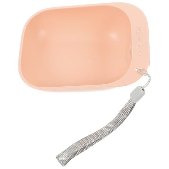 LOLIPPYY Pet Travel Cup Convenient Dog Water Food Container ABS Pink 1Pack