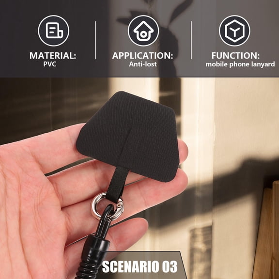 LOLIPPYY Phone Lanyard Tether with Stretchy Telescopic Strap and Durable Patch for Smartphone Safety