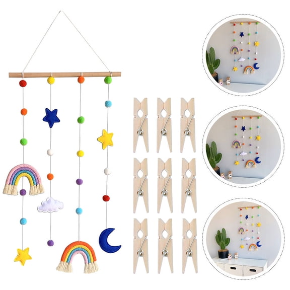 LOLIPPYY Timber Photo Display Wall Hanging Picture Hanger for Families - 1 Set Decorative Frame