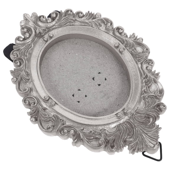 LOLIPPYY Photo Frames Decor Resin Silver Rectangular Rustic Retro Photo Frame for Hotels 1Pack