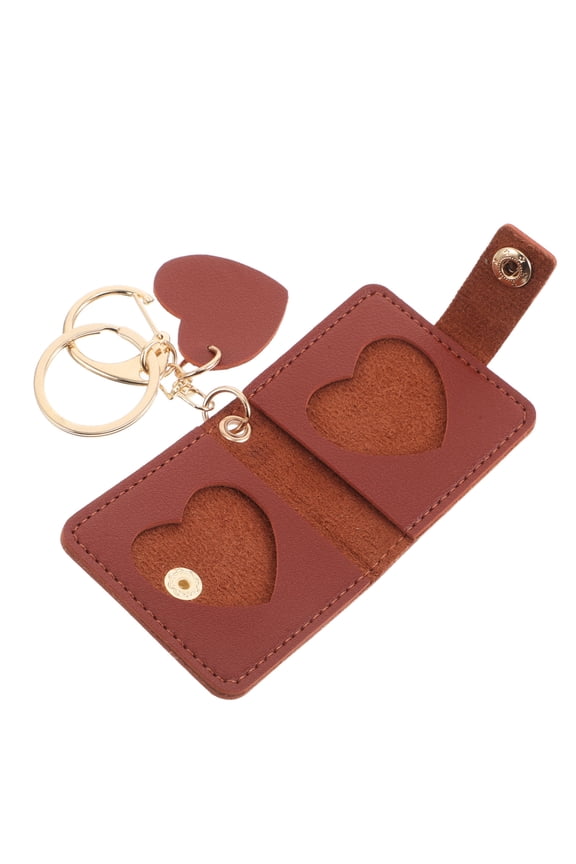 Photo Locket Keychain Brown 1Set Keepsake Ornament For Husband Special Occasions