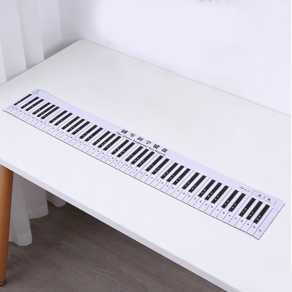 LOLIPPYY Piano Key Practice Mat with Music Notes Guide and Tearproof Material for Consistent Training