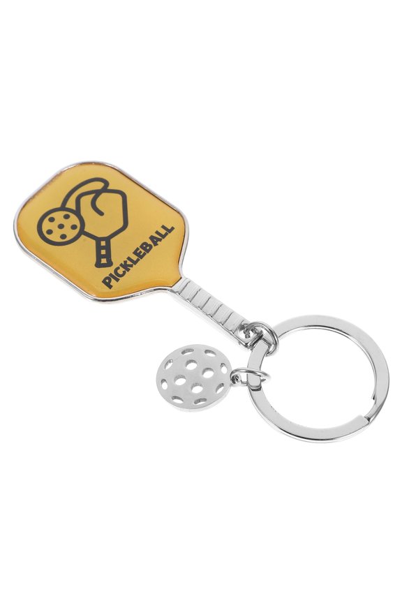 Pickleball Racket Keychain Zinc Alloy Sports Pendant for Backpack Handbag Purse Accessories
