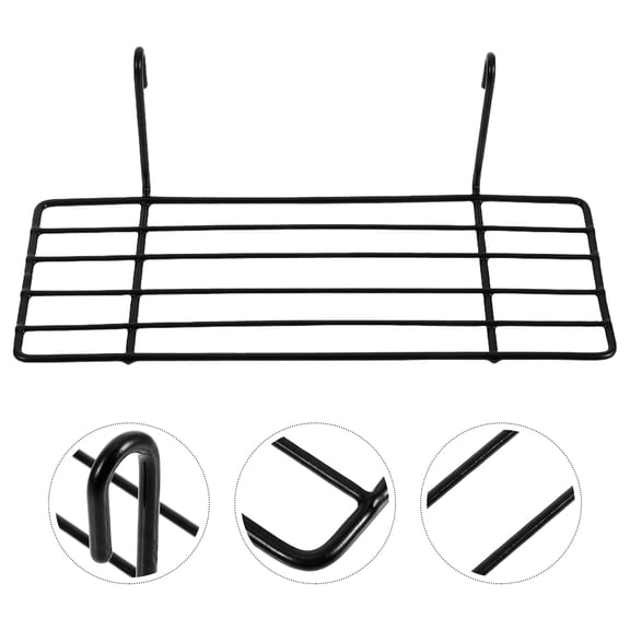 LOLIPPYY Picture Wire Wall Mountable Photo Wall Hanging Rack Black Grid Panel Compatible 1Set