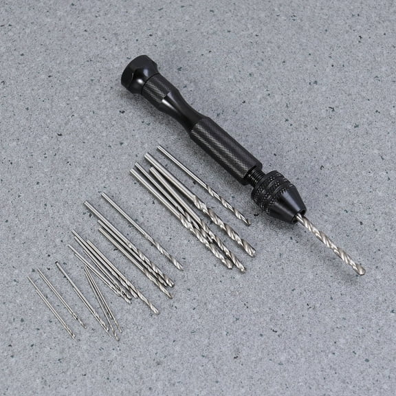 LOLIPPYY Pin Vise Black Hand Drill with Versatile Adjustable Holder for Drilling Wood Plastic Acrylic