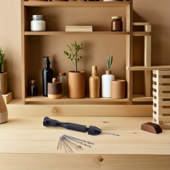 LOLIPPYY Pin Vise Hand Drill with 20 Drill Bit Set for Detailed Work on Wood Beads and Acrylic