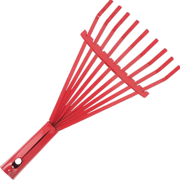 LOLIPPYY Pine Straw Rake Red Steel Tool for Garden Cleaning 1Pack