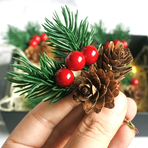 LOLIPPYY Set of 20 Pine Cone Hanging Ornaments Made of Multi PVC for Holiday Decoration
