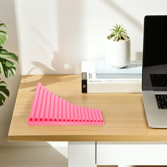 LOLIPPYY Pink 16 Pipe Pan Flute Instrument for Kids Easy to Learn Durable ABS Resin Ideal for Teaching and Performance