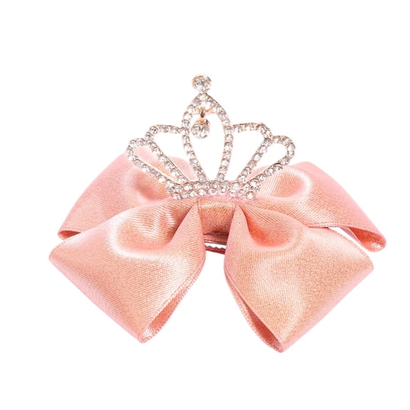 LOLIPPYY Pink Crown Bowknot Hair Clips for Girls Hair Decoration Ideal for School Parties Birthdays 5 Pack