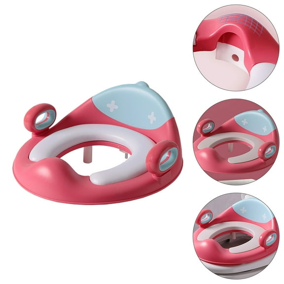 LOLIPPYY Pink Folding Toilet Seat for Toddlers with Design PU Material Training Ring 1 Count