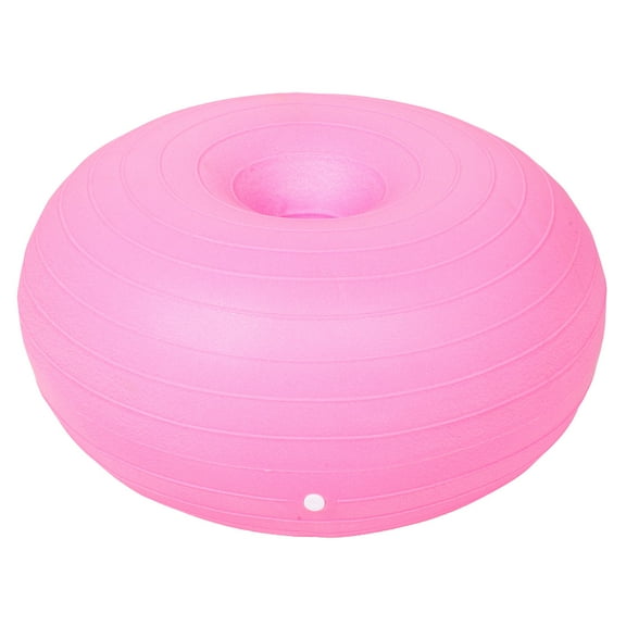 LOLIPPYY Pink PVC Balance Trainer Yoga Ball for Exercise with Inflatable Safety and Non Slip Surface