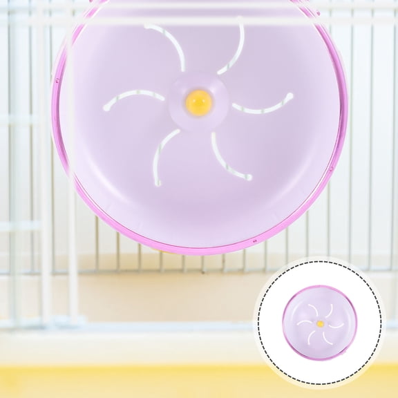 LOLIPPYY Pink Silent Hamster Wheel for Exercising Gerbils and Chinchillas Compact and Quiet Design