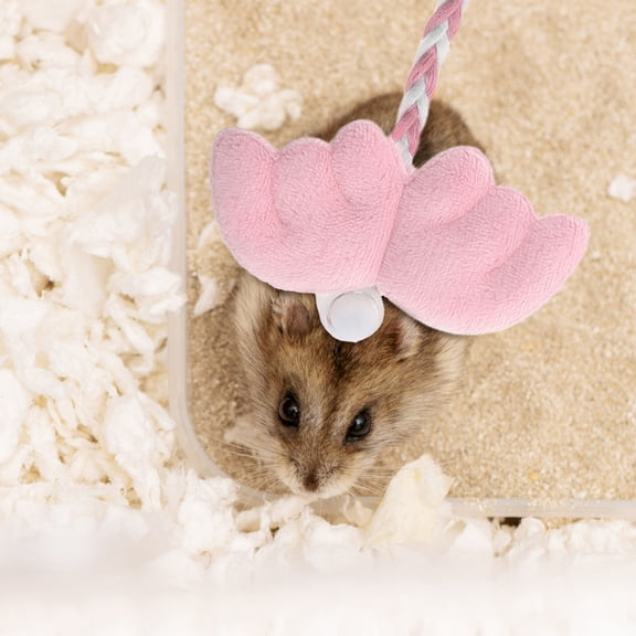 LOLIPPYY Pink Small Animal Harness with Adjustable Leash Comfortable Vest Style for Hamsters and Guinea Pigs