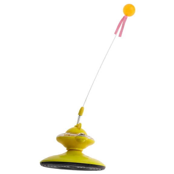 LOLIPPYY Pink Spring Teasing Cat Toy for Interactive Play and Treat Dispensing for Cats 3.5 Inch ABS