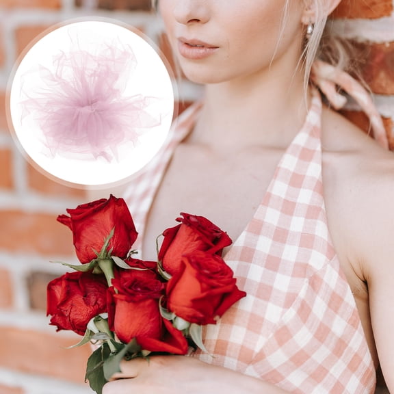 LOLIPPYY Pink Wrinkle Design Flower Wrapper Yarn for Wrapping Bouquets Ideal for Florists and Special Occasions 100cm